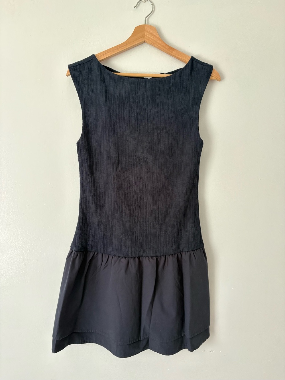 Madden Girl Navy Blue Drop-Waist Mini Dress